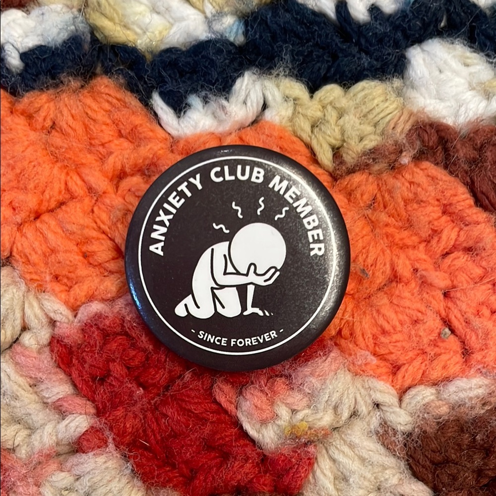 Black Anxiety Club Member Pin